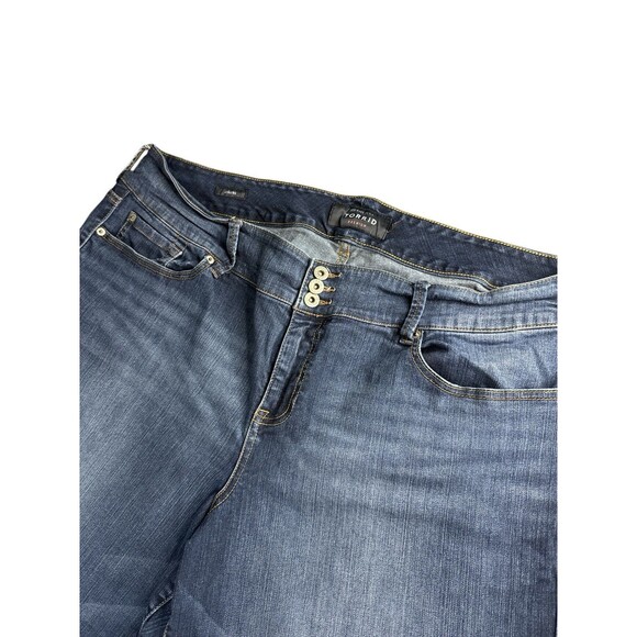 Torrid Premium Dark Wash Jegging Skinny Ankle Cropped Jeans 26R Plus Size Denim - Picture 2 of 11